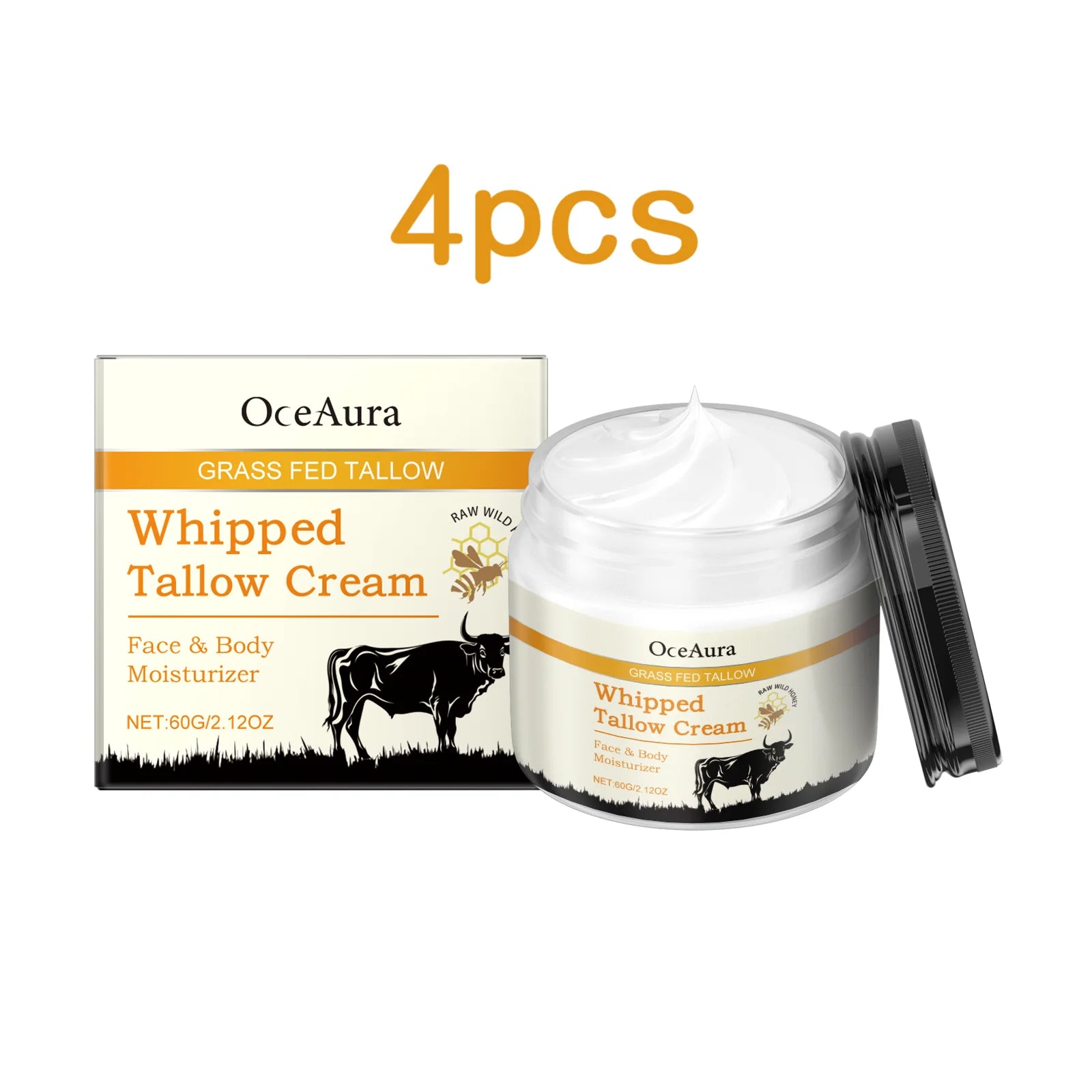 Oceaura 60g Beef Tallow Honey Moisturizer: Hydrating & Nourishing