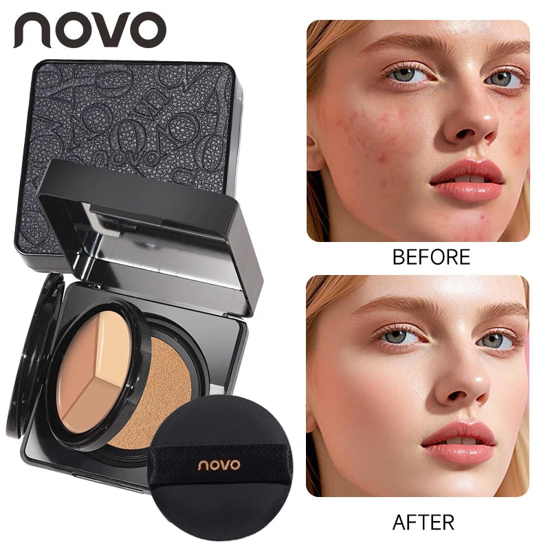 2-in-1 Air Cushion BB Cream & Concealer – Waterproof, Long-Lasting Makeup Vervelle