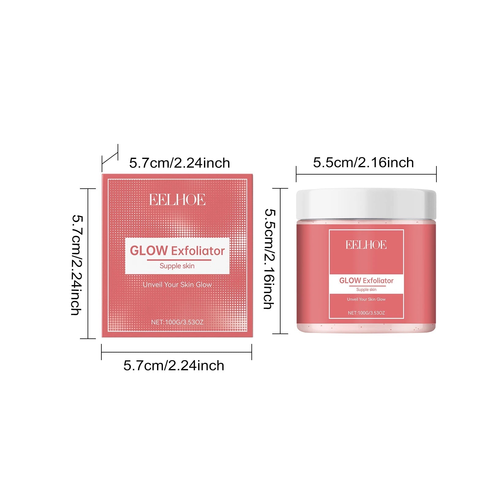 Eelhoe 100g Exfoliating Facial Scrub for Glowing Skin Vervelle