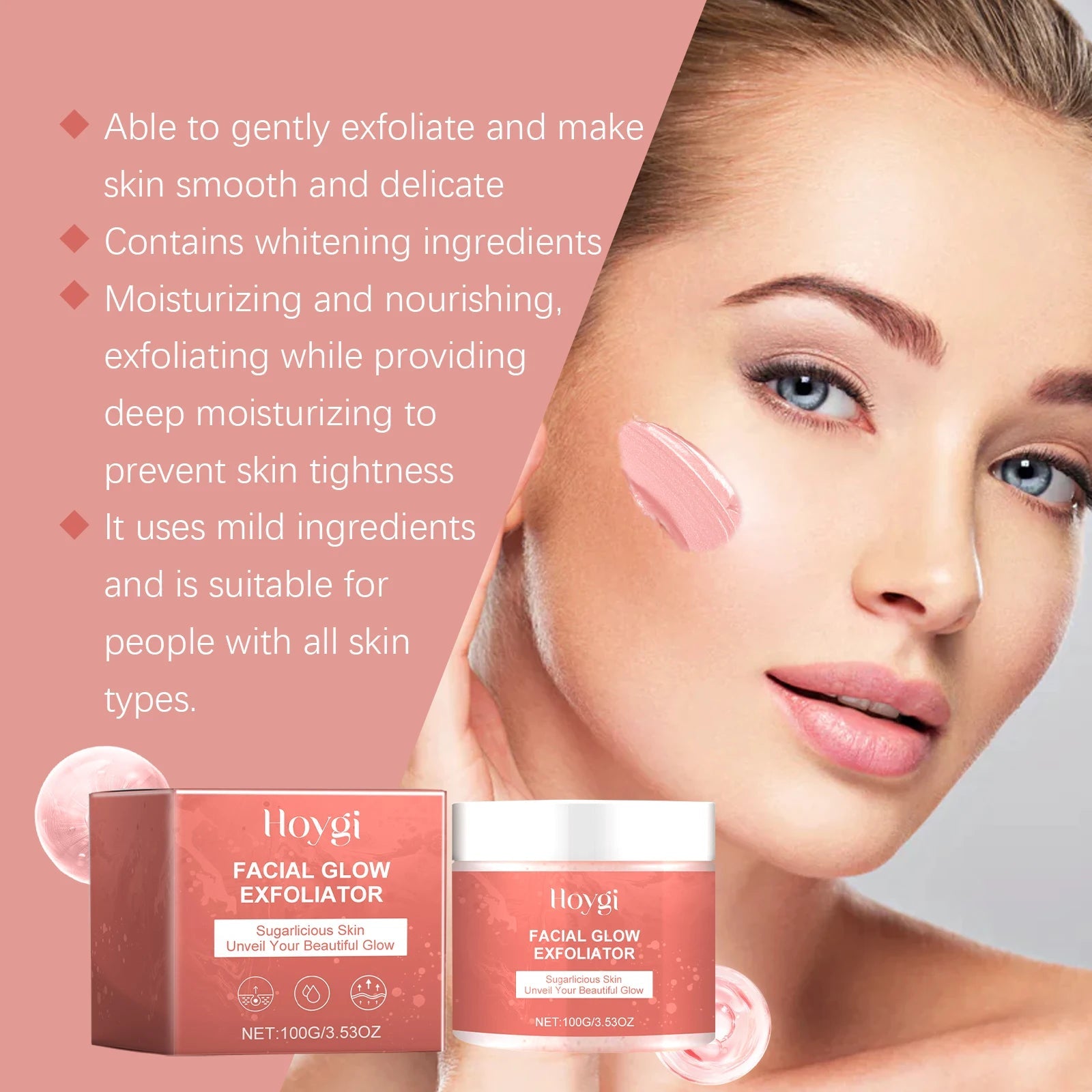 Hoygi 100g Facial Exfoliating Scrub for Glowing Skin Vervelle