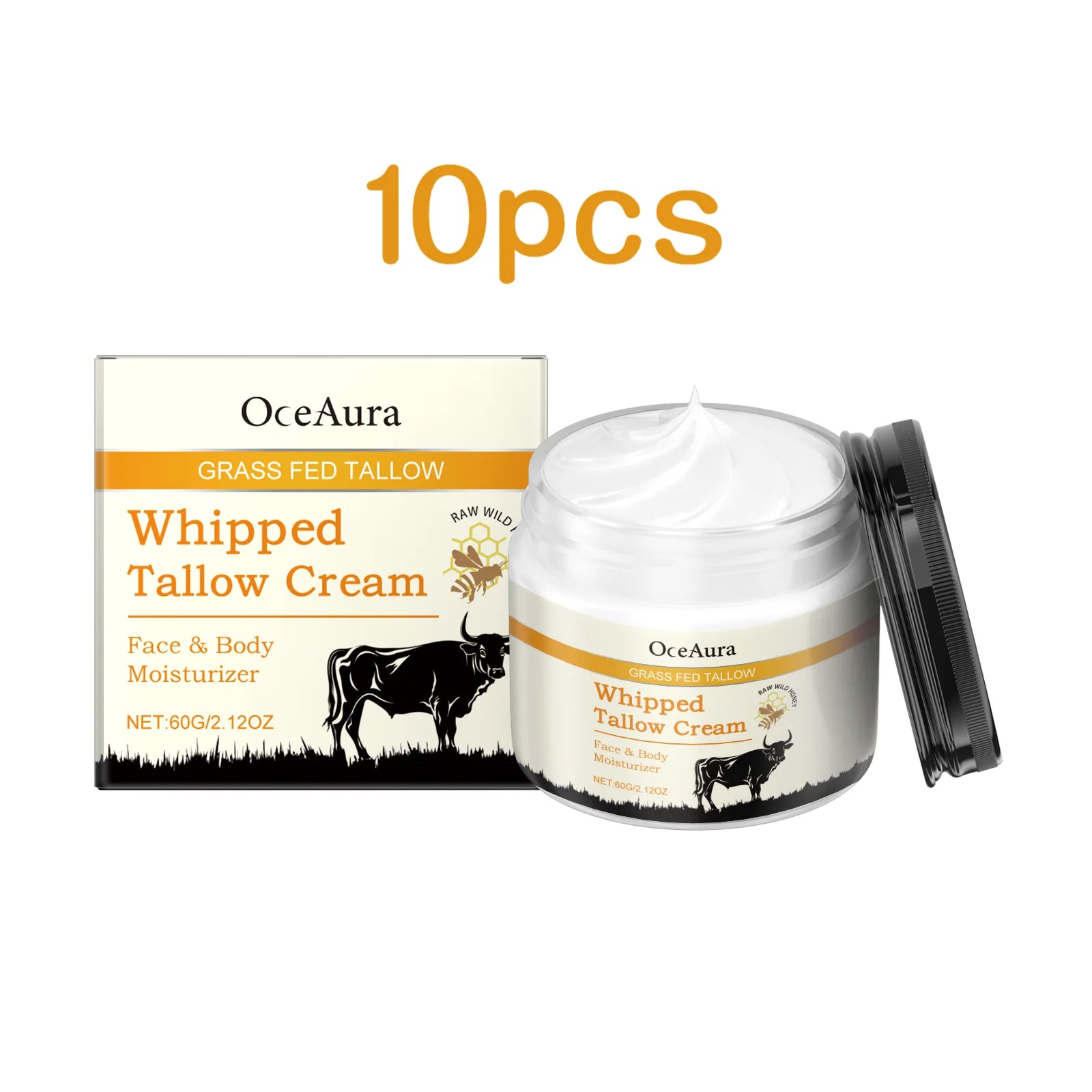 Oceaura 60g Beef Tallow Honey Moisturizer: Hydrating & Nourishing