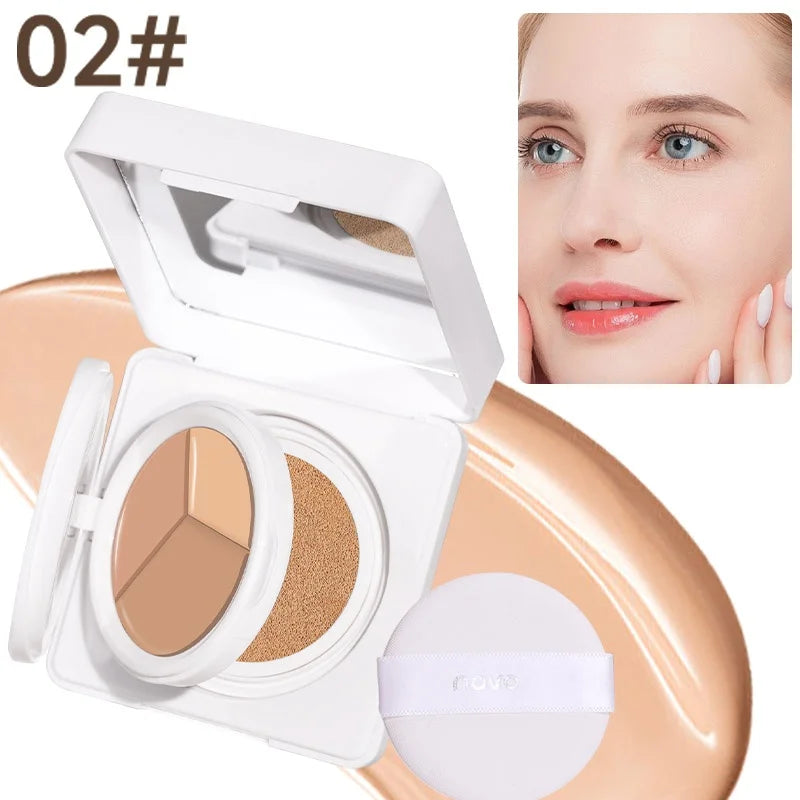 2-in-1 Air Cushion BB Cream & Concealer – Waterproof, Long-Lasting Makeup Vervelle