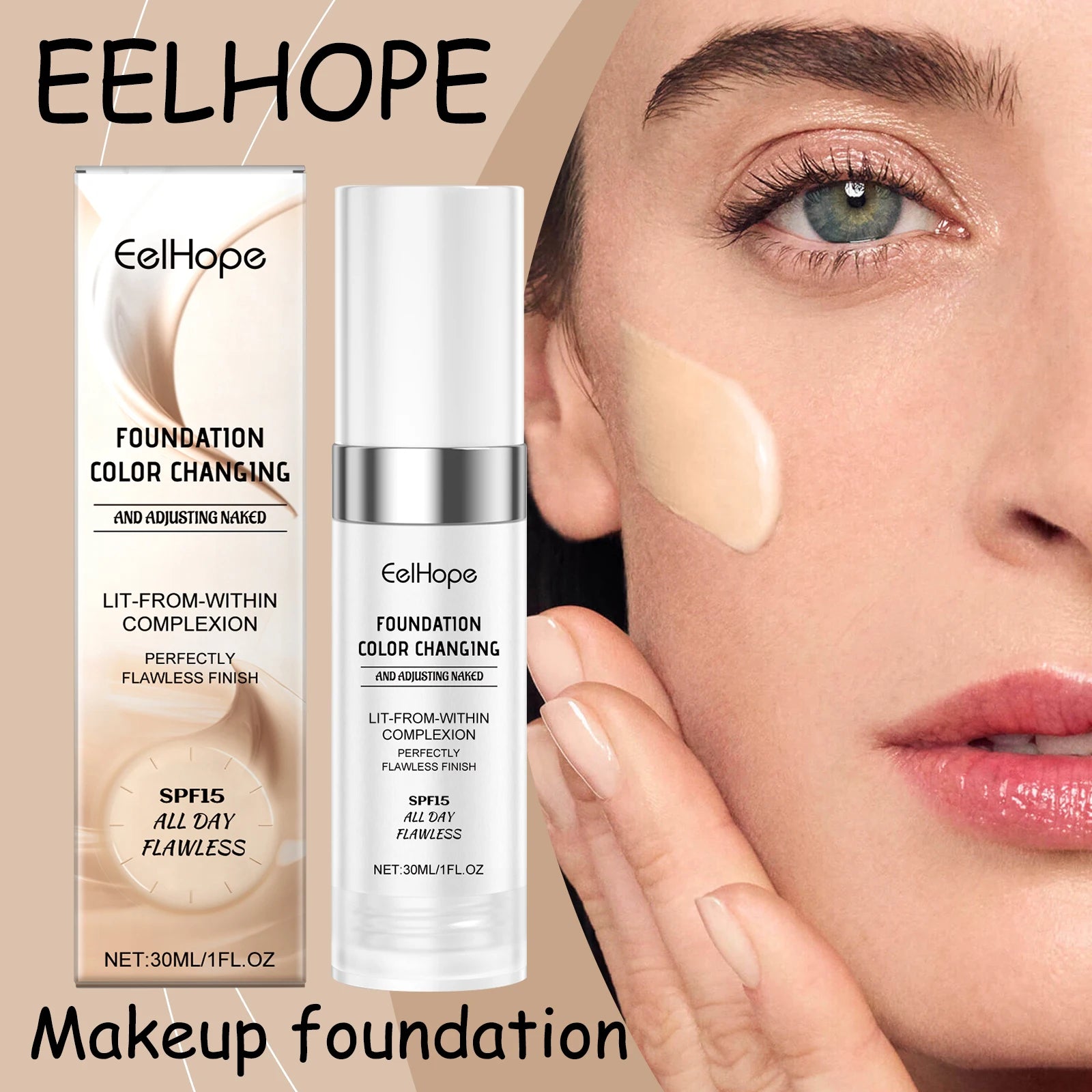 EELHOPE Color Changing Foundation Moisturizing Makeup