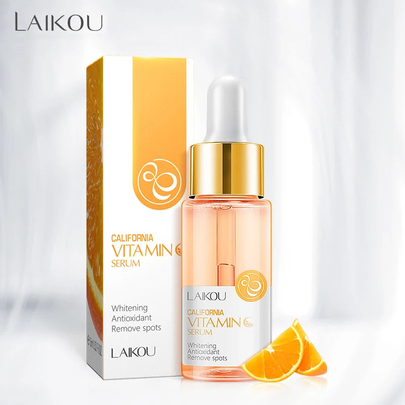 LAIKOU Hyaluronic Acid Essence Facial Serum 24k GOLD Vitamin C Face Care Japan Sakura Moisturing Rose Essence Face SkinCare 17ml