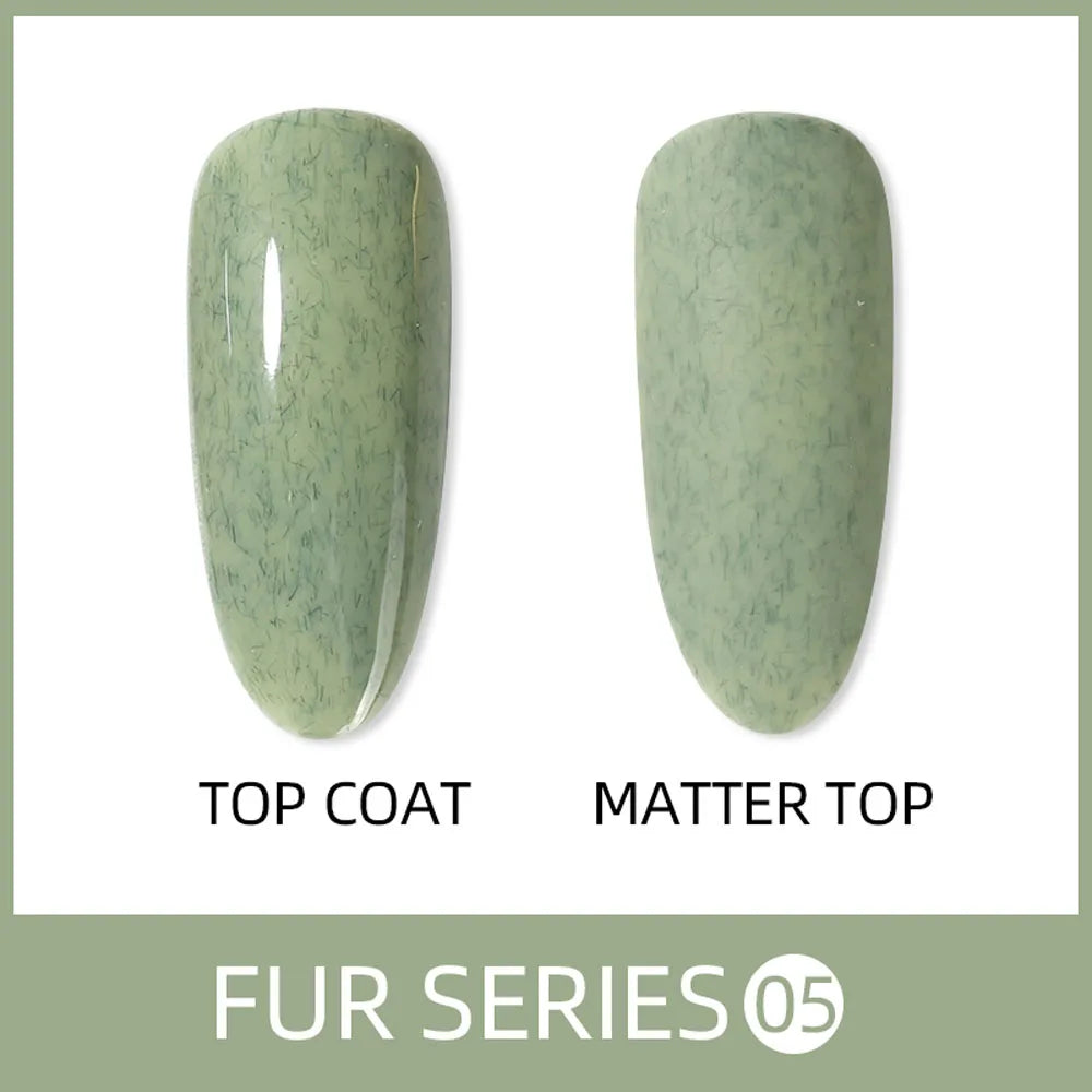 Vendeeni 9 Colors Furs Fluff Gel Nail Polish Semi Permanent UV LED Soak Off Gel Varnish DIY Plush Velvet Nail Art Gel Lacquer