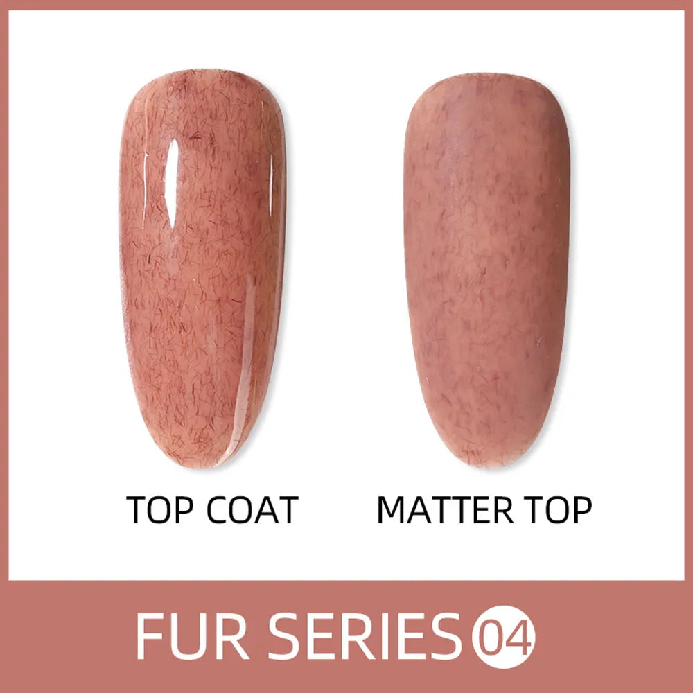 Vendeeni 9 Colors Furs Fluff Gel Nail Polish Semi Permanent UV LED Soak Off Gel Varnish DIY Plush Velvet Nail Art Gel Lacquer