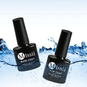 Mtssii 2pcs Gel Nail Polish Top Coat Soak Off Base Gel Nail Basis For Gel Polish