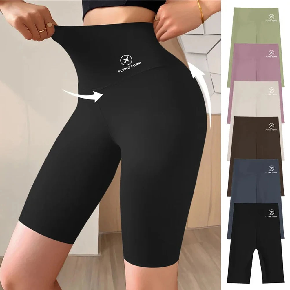 Sports Short Leggings Gym Fitness Push Up Shorts Women Yoga Slim Fit Half Pants Elastic High Waist Summer Thin Workout Tights Vervelle