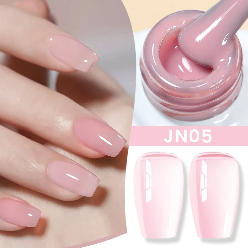 BORN PRETTY Jelly Nude Gel Nail Polish 10ml Light Pink