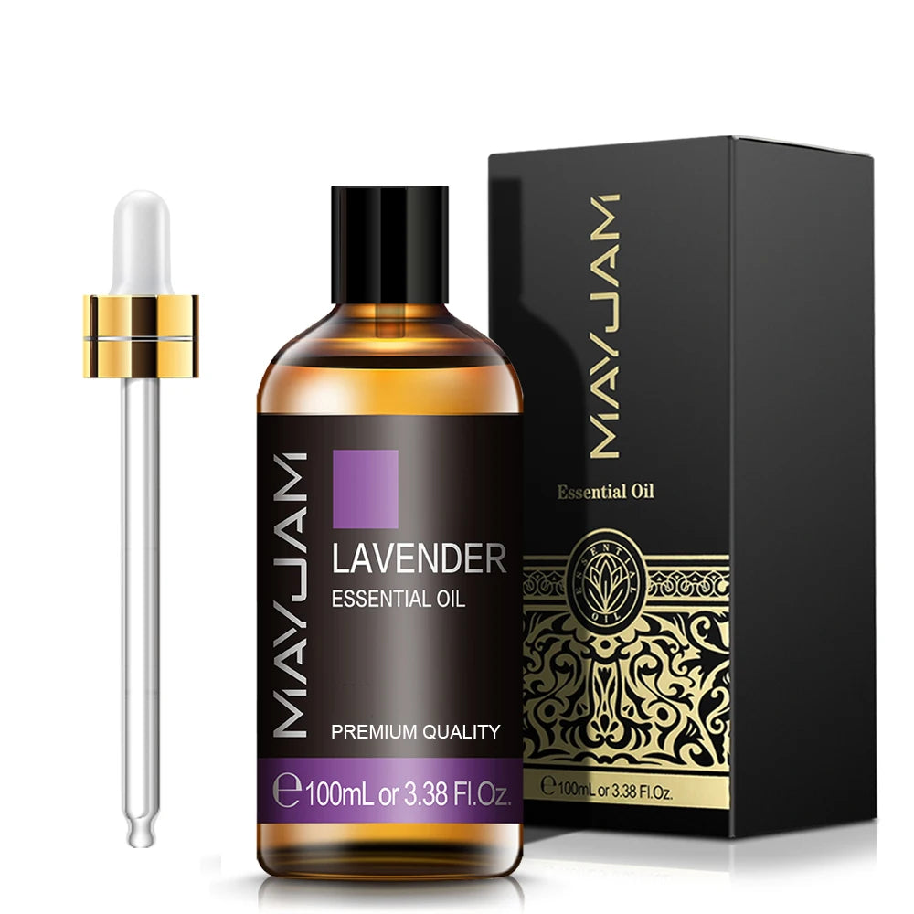 MAYJAM Essential Oils 100ml – Peppermint, Lavender & Lemongrass for Diffuser, Massage & Relaxation