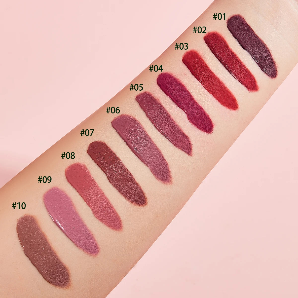 10 Color Mouth Red Lip Glaze Makeup Set