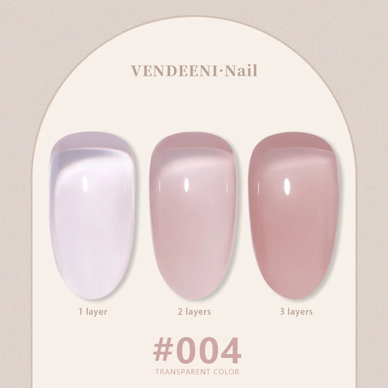 Vendeeni 24 Colors Jelly Gel Nail Polish Nude Pink 15ml