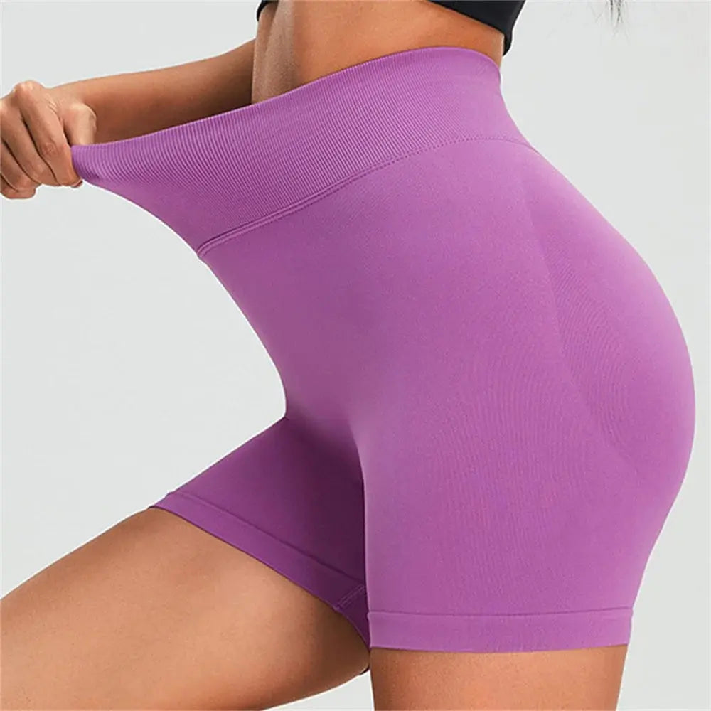 Women’s High-Waist Yoga & Fitness Shorts – Scrunch Butt, Seamless Biker Vervelle