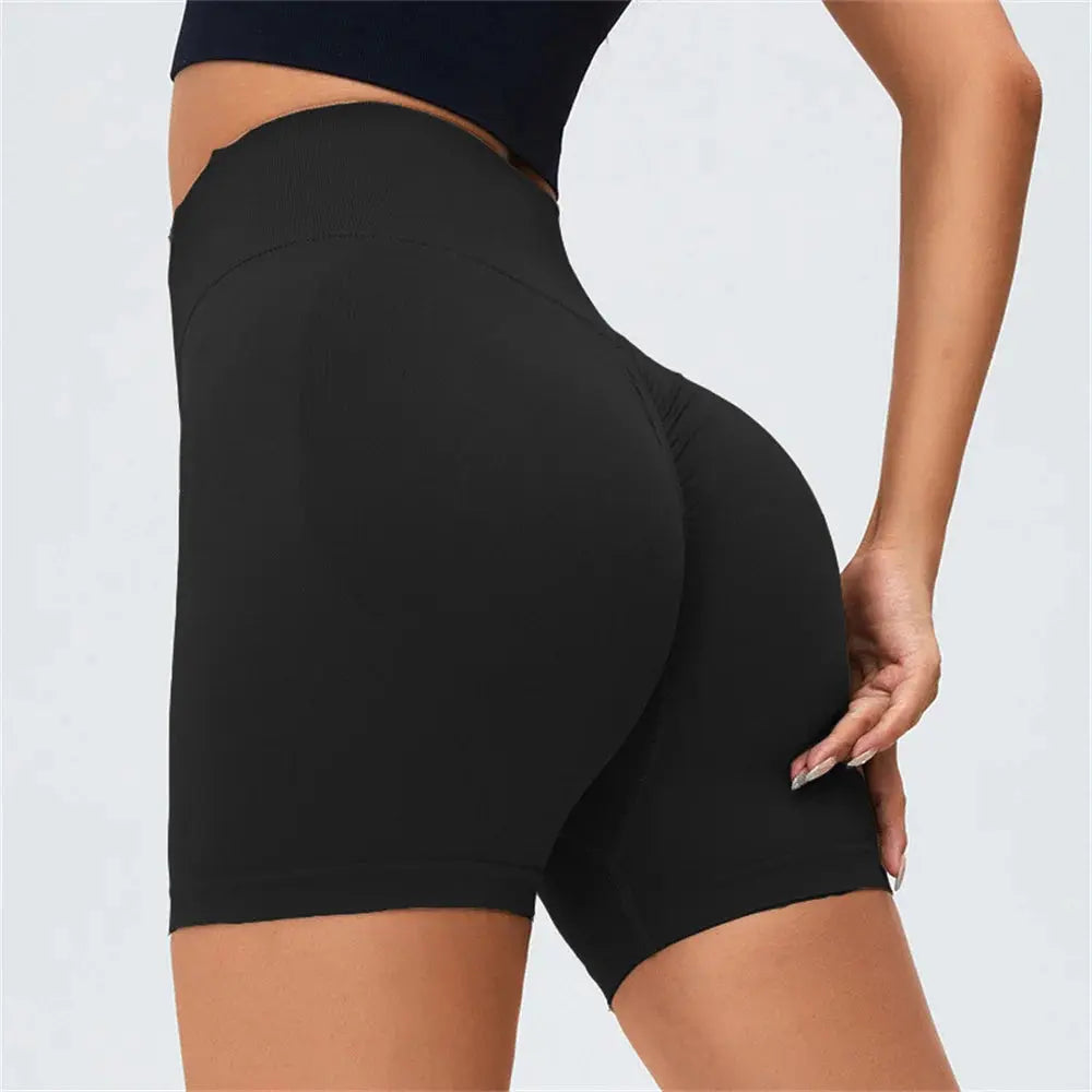 Women’s High-Waist Yoga & Fitness Shorts – Scrunch Butt, Seamless Biker Vervelle