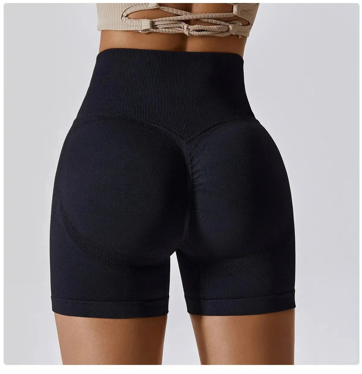 Women’s High-Waist Seamless Sports Shorts – Push-Up Gym, Yoga & Fitness Vervelle