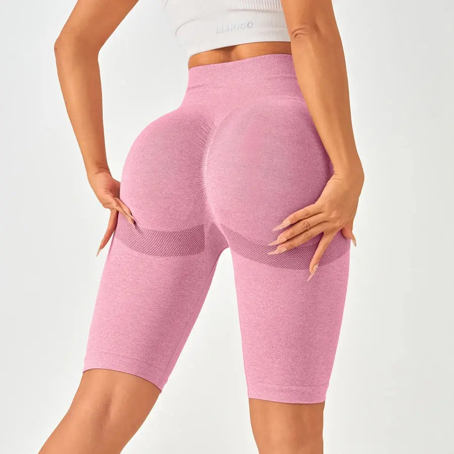Women’s High Waist Seamless Yoga & Gym Shorts with Tummy Control Vervelle