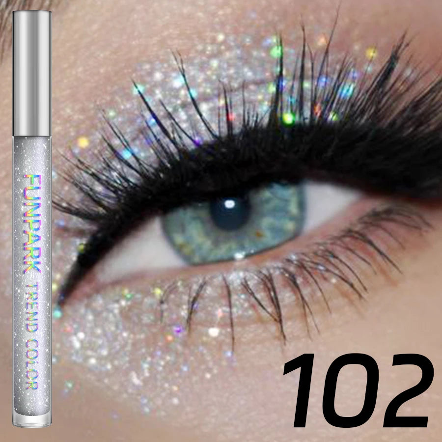 Colorful Liquid Eyeshadow & Glitter Eyeliner Pen Shimmer