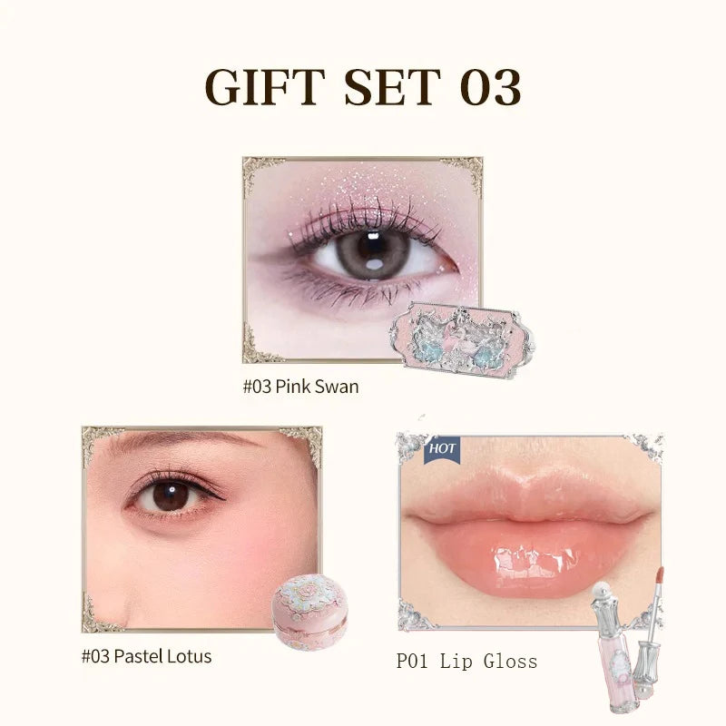 Flowerknows All-In Makeup Kit: Eyeshadow, Lipstick & Blush