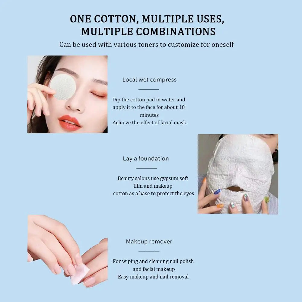 300/600/1200pcs Disposable Cotton Pads – Makeup & Face