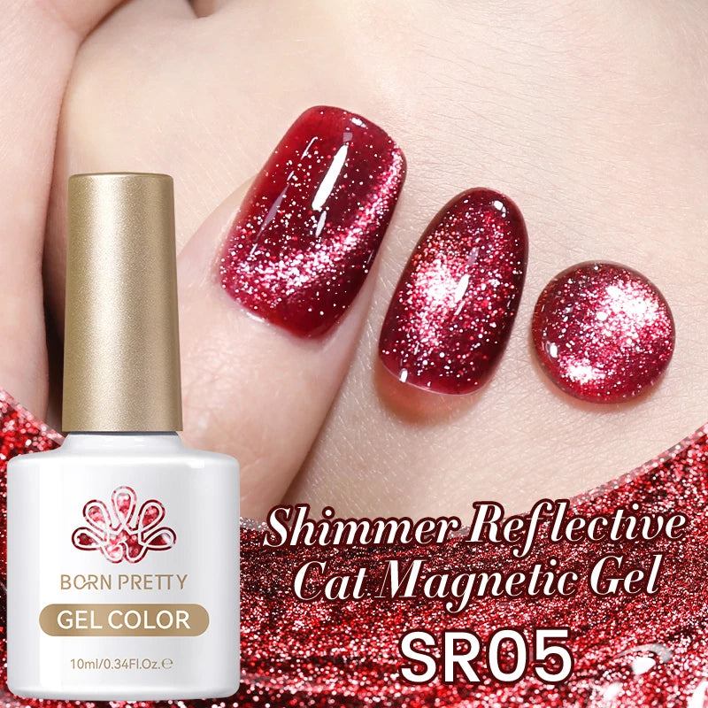 BORN PRETTY 10ml Silver Cat Magnetic Gel Nail Polish
