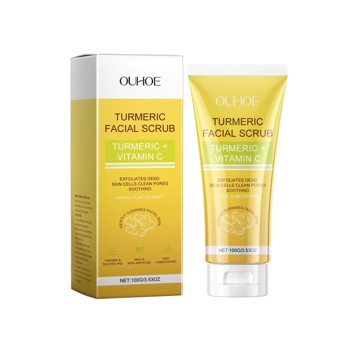 Turmeric Exfoliating Face Scrub for Brightening and Pore Care Vervelle