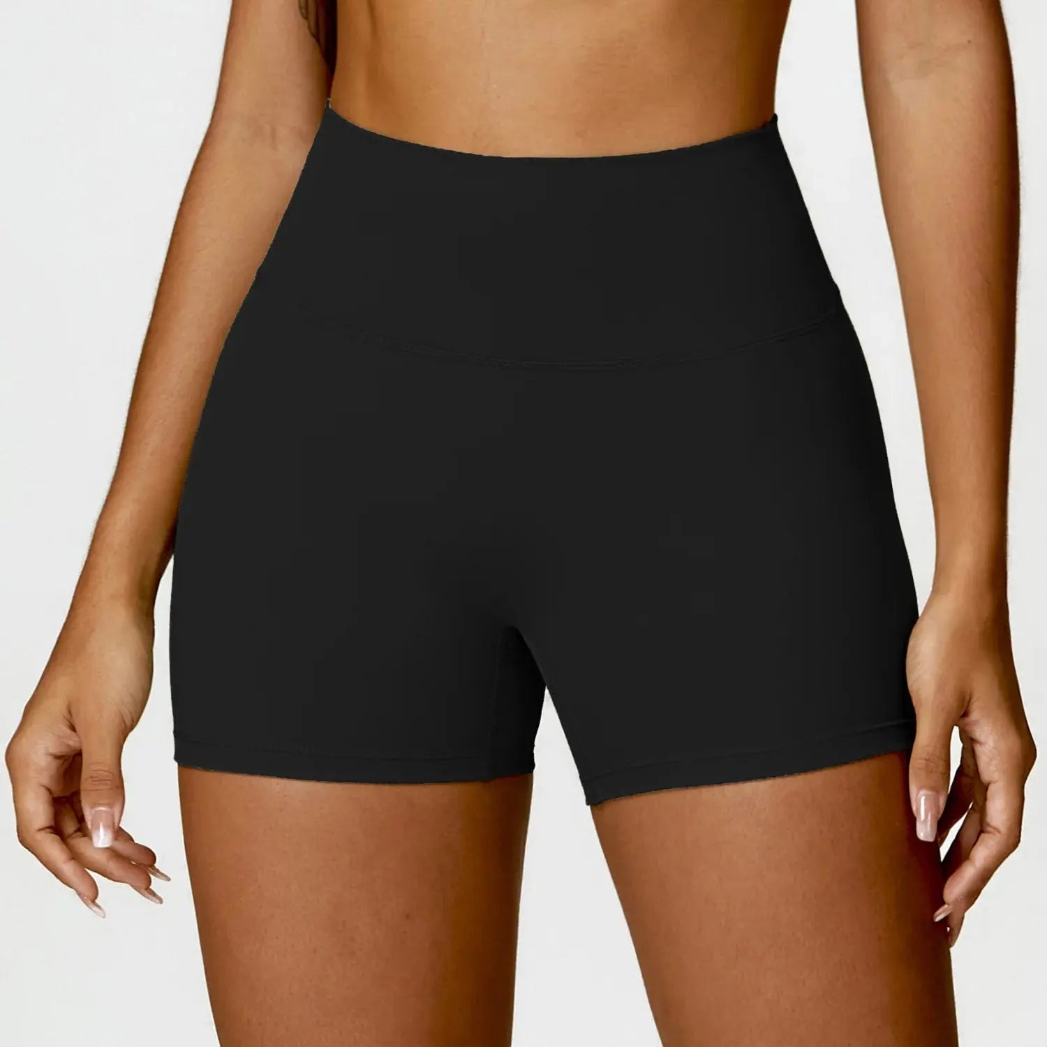 Ctenkevet Women High Waist Quick-Dry Solid Color Fitness & Yoga Shorts Vervelle