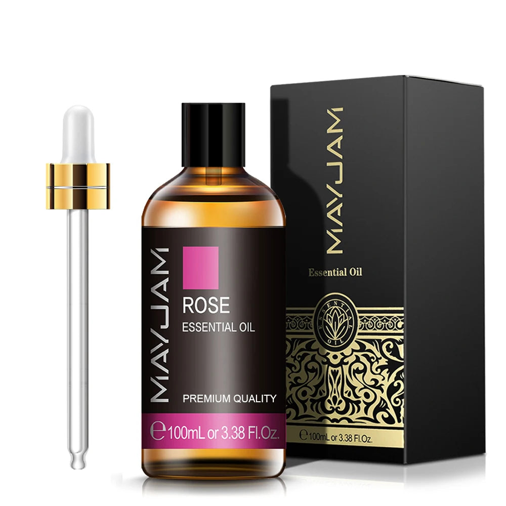 MAYJAM Essential Oils 100ml – Peppermint, Lavender & Lemongrass for Diffuser, Massage & Relaxation