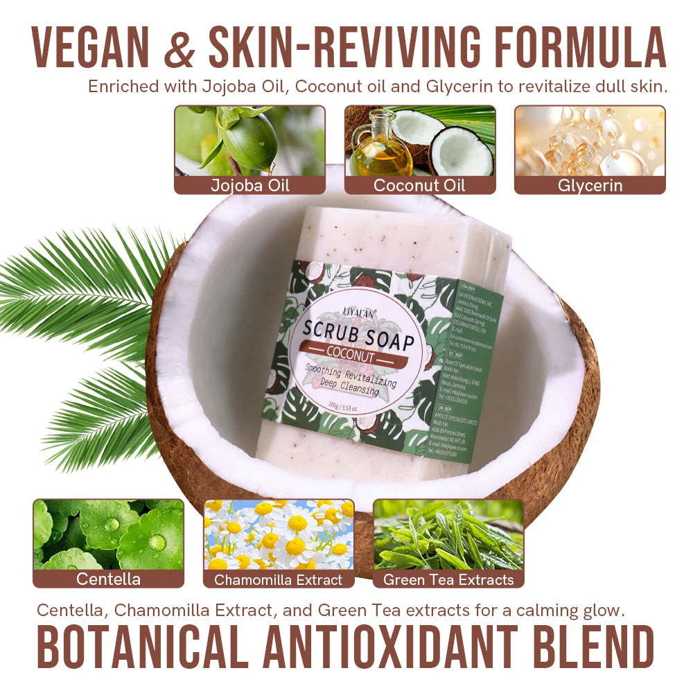 Coconut Exfoliating Soap Bar – Moisturizing & Smooth Skin