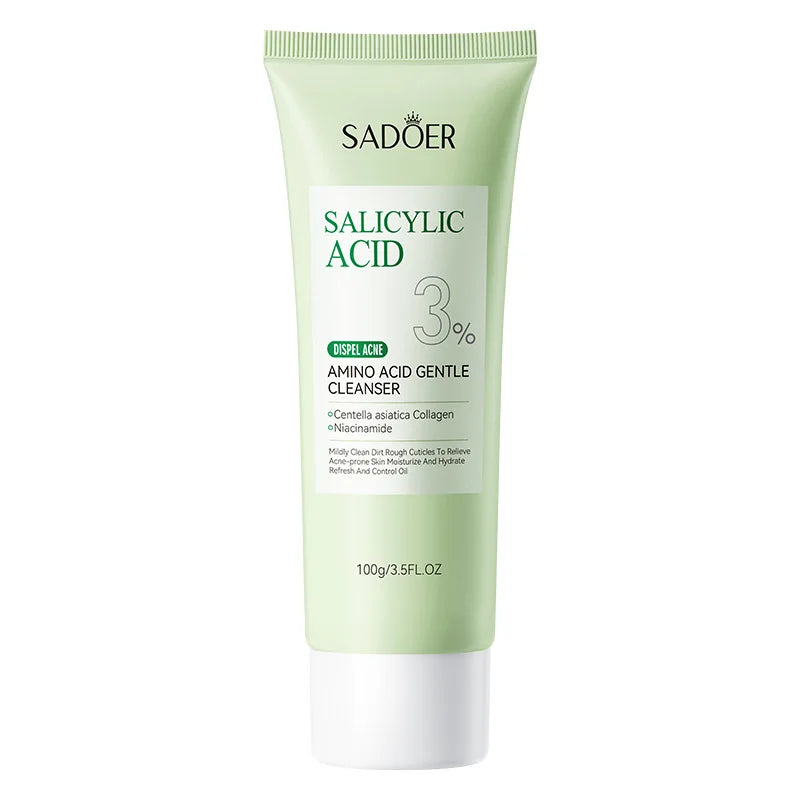 SADOER Salicylic Acid Facial Cleanser Face Wash Foam Face Cleanser