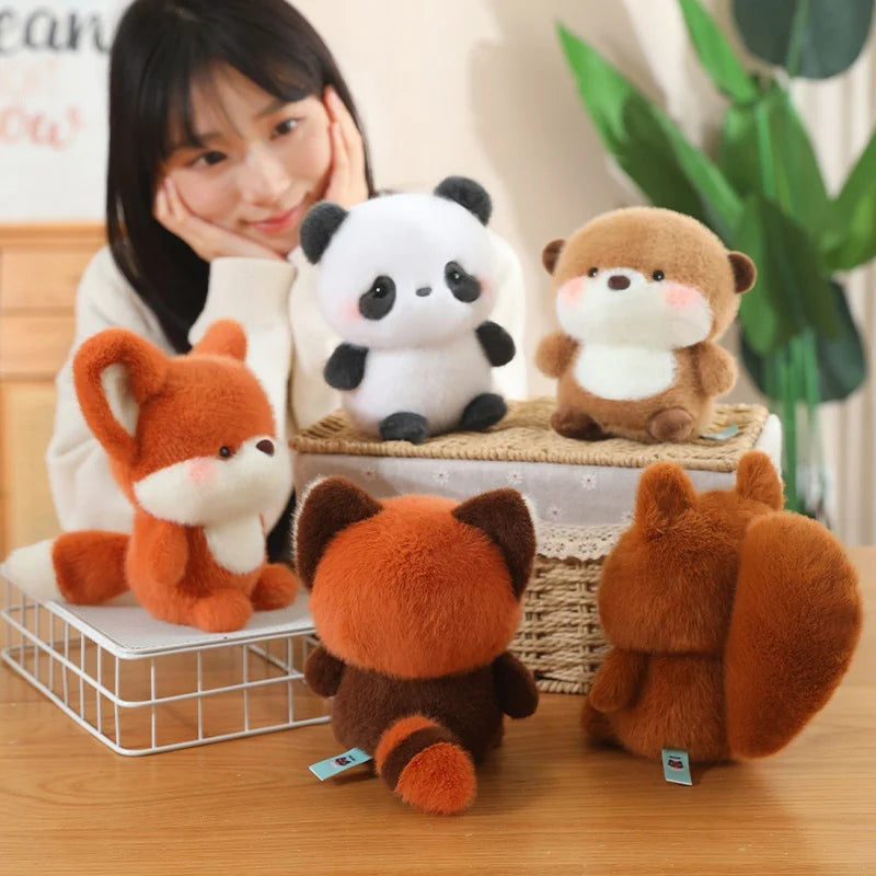 Cute Sitting Animal Plush Set Vervelle