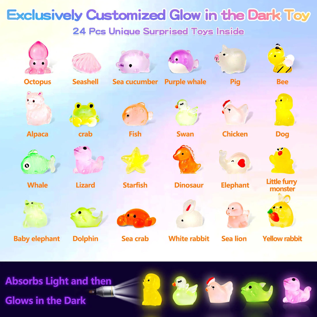 Kids Bath Bombs with Surprise Toy - 24 Pack Organic Set