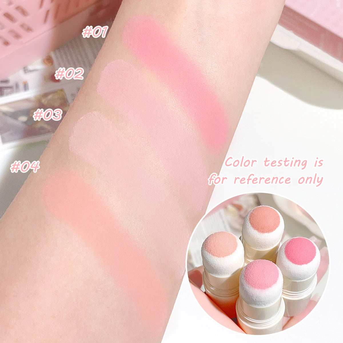 HISYI Yunrou Soft Fog Blush Stick - Energetic and Bouncy, Korean Style