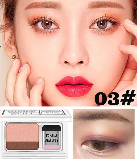 Two-Color Matte Eyeshadow Compact Easy-to-Carry Palette