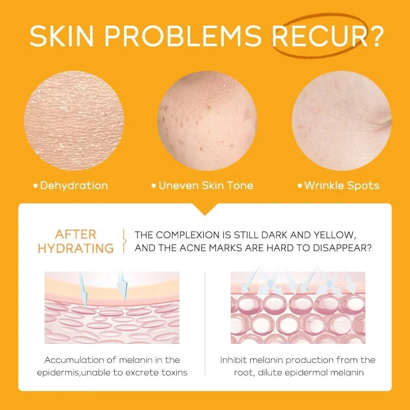 3pcs LAIKOU Vitamin C Facial Set Hydrating & Brightening