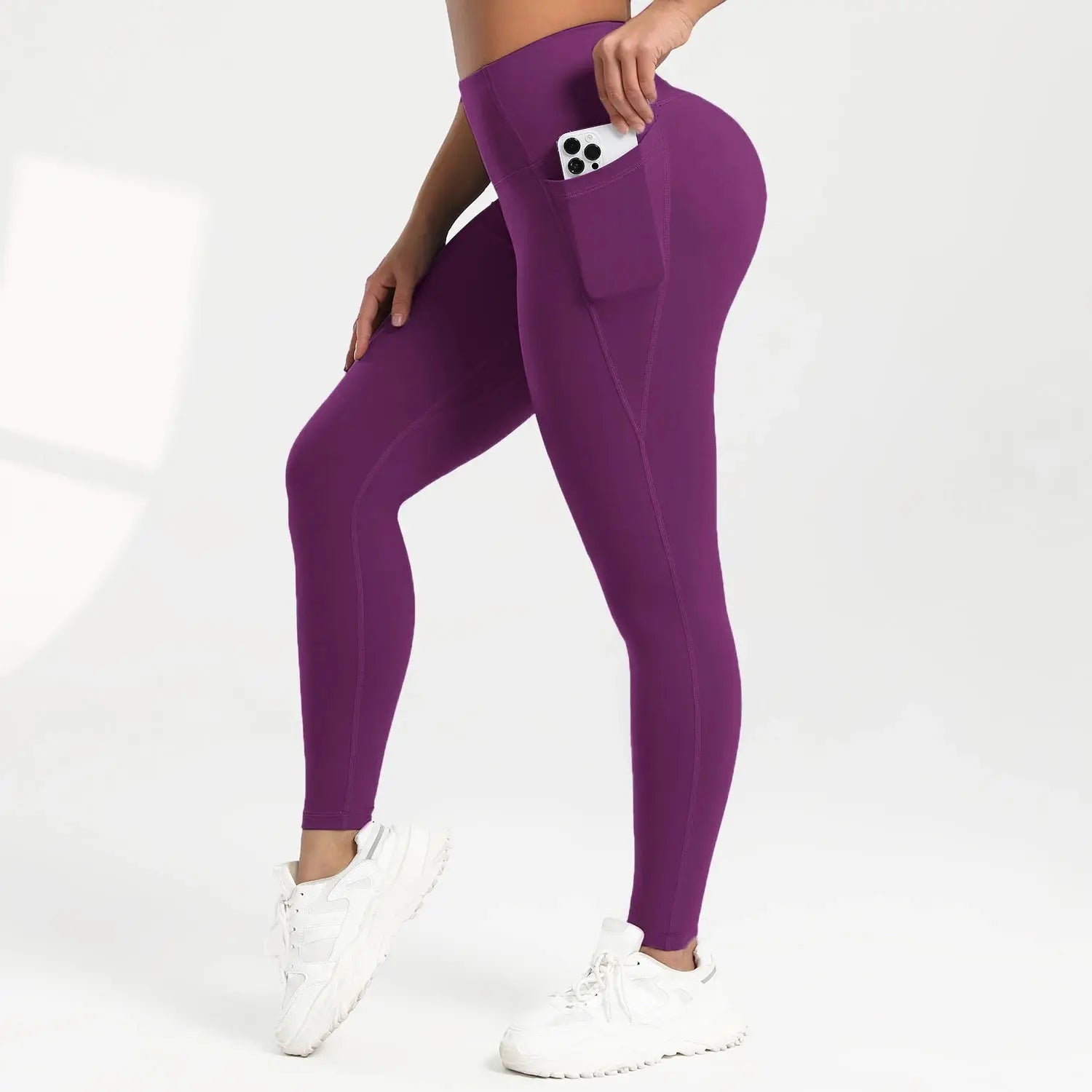 Women High Waist Leggings with Pockets All-Season Yoga Fitness Pants Vervelle