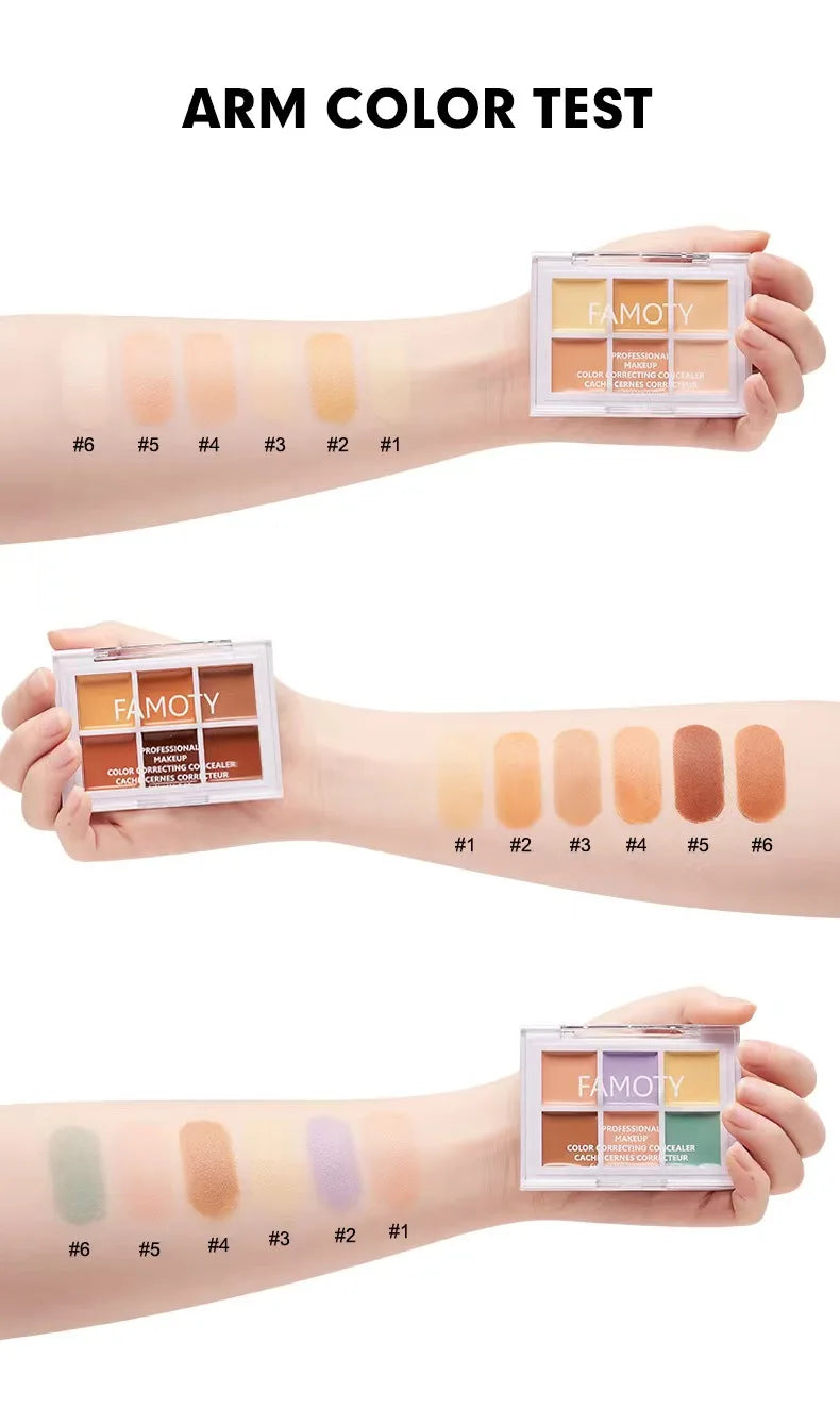 9-Tone Concealer Palette – Full Coverage for Acne, Dark Circles & Brightening Vervelle