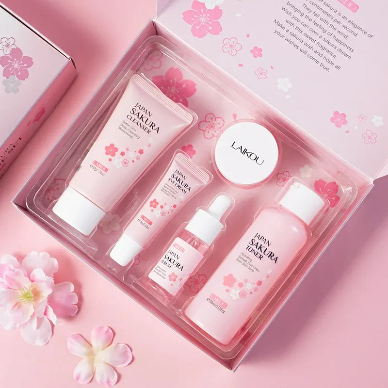 Sakura Kit Skin Care Sets Moisturizing and Reducing Fine Lines Cleansing Skincare Set