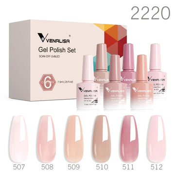 Venalisa Jelly Pink Nail Gel Polish Kit HEMA-Free
