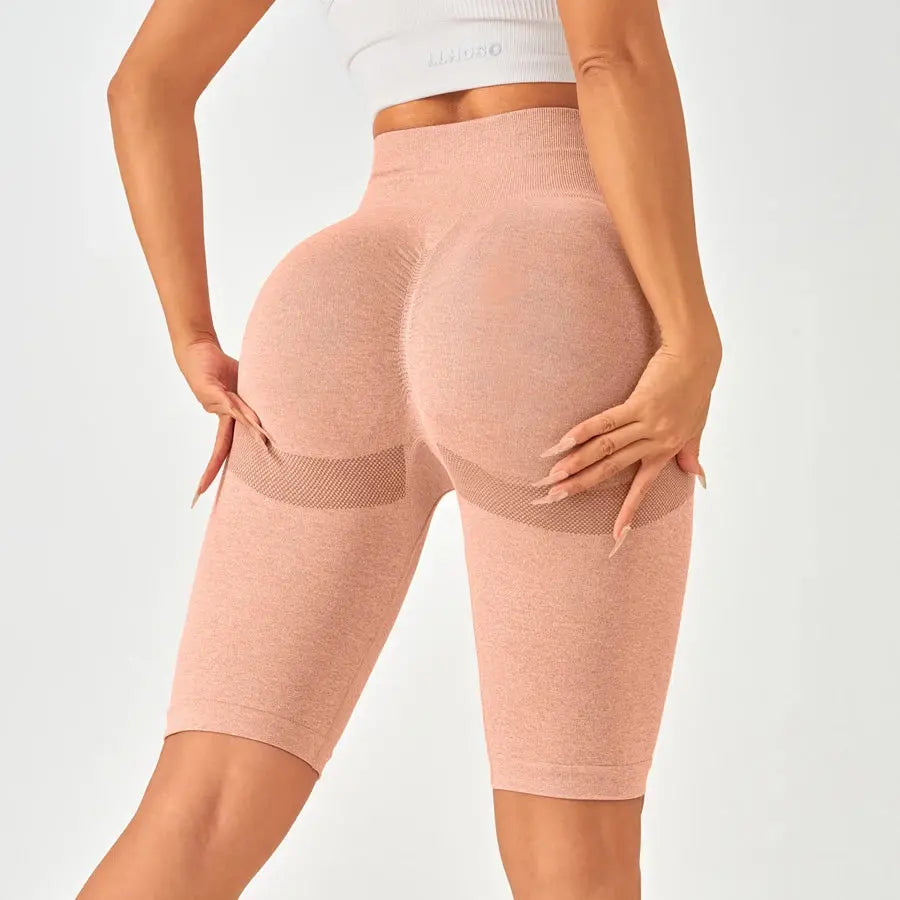 Women’s High Waist Seamless Yoga & Gym Shorts with Tummy Control Vervelle