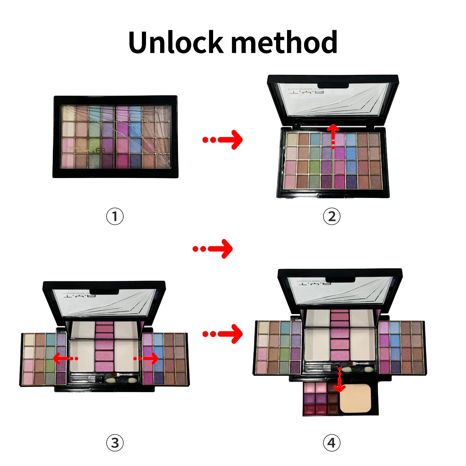 TYA Makeup Set: 46 Colors Eyeshadow, Lip Gloss & Blush Set