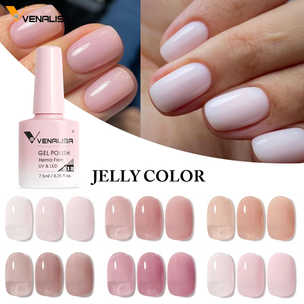 Venalisa Jelly Pink Nail Gel Polish Kit HEMA-Free