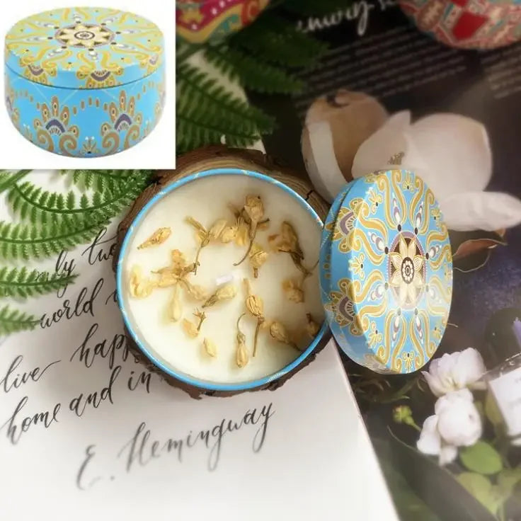 Scented Soy Wax Candle in Iron Jar – different Flavors, 120g