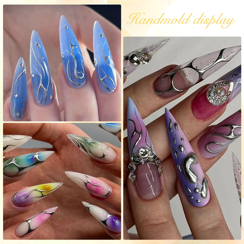 Mtssii 5 in 1 Glue Gel Reinforcement Gel No Wipe Top Coat Nail Art Soak Off UV