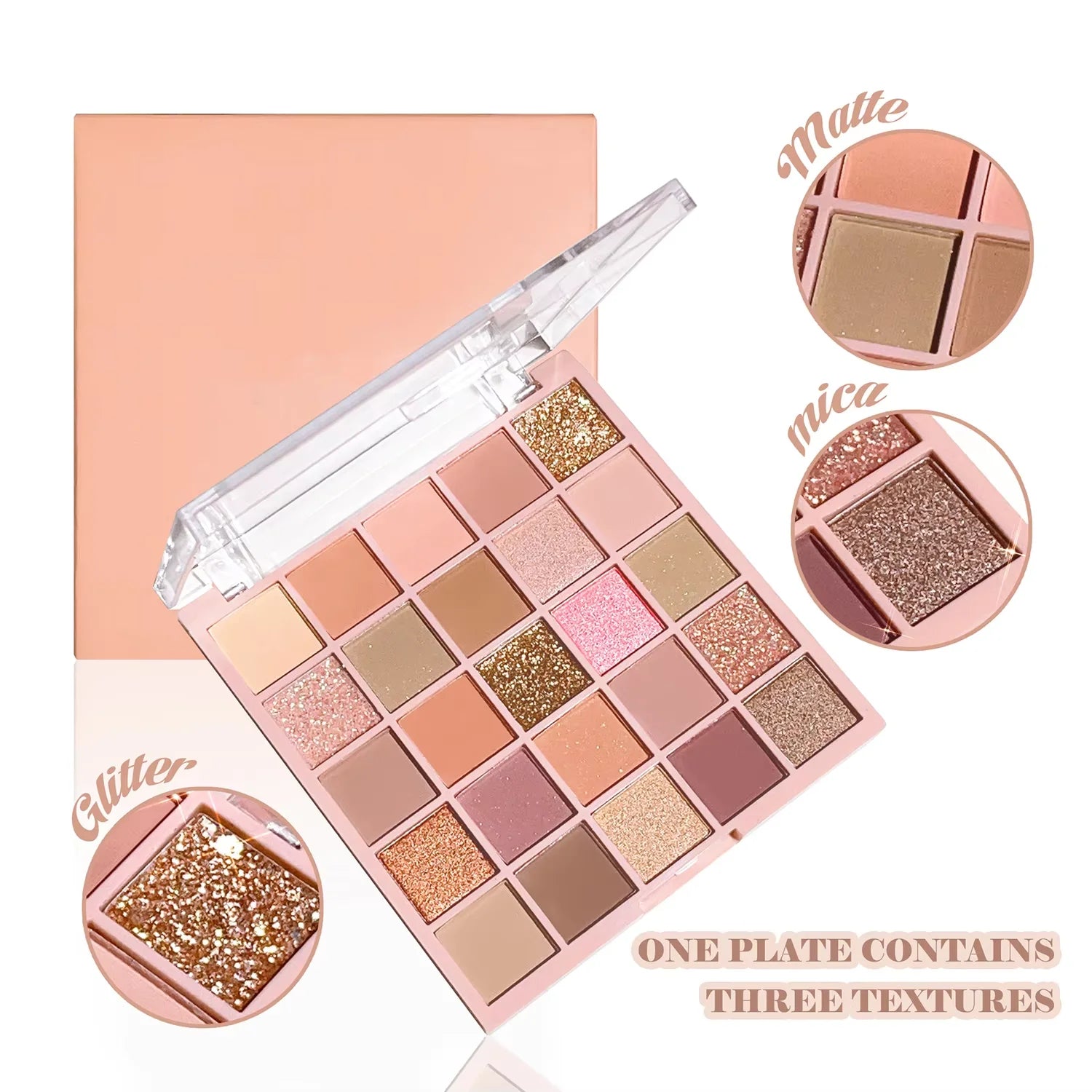 25-color eye shadow tray, oatmeal milk tea tray, sparkling powder