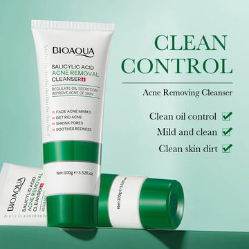 1/2pcs Salicylic Acid Facial Cleanser Acne Treatment Moisturizing Oil Control skincare Face Wash