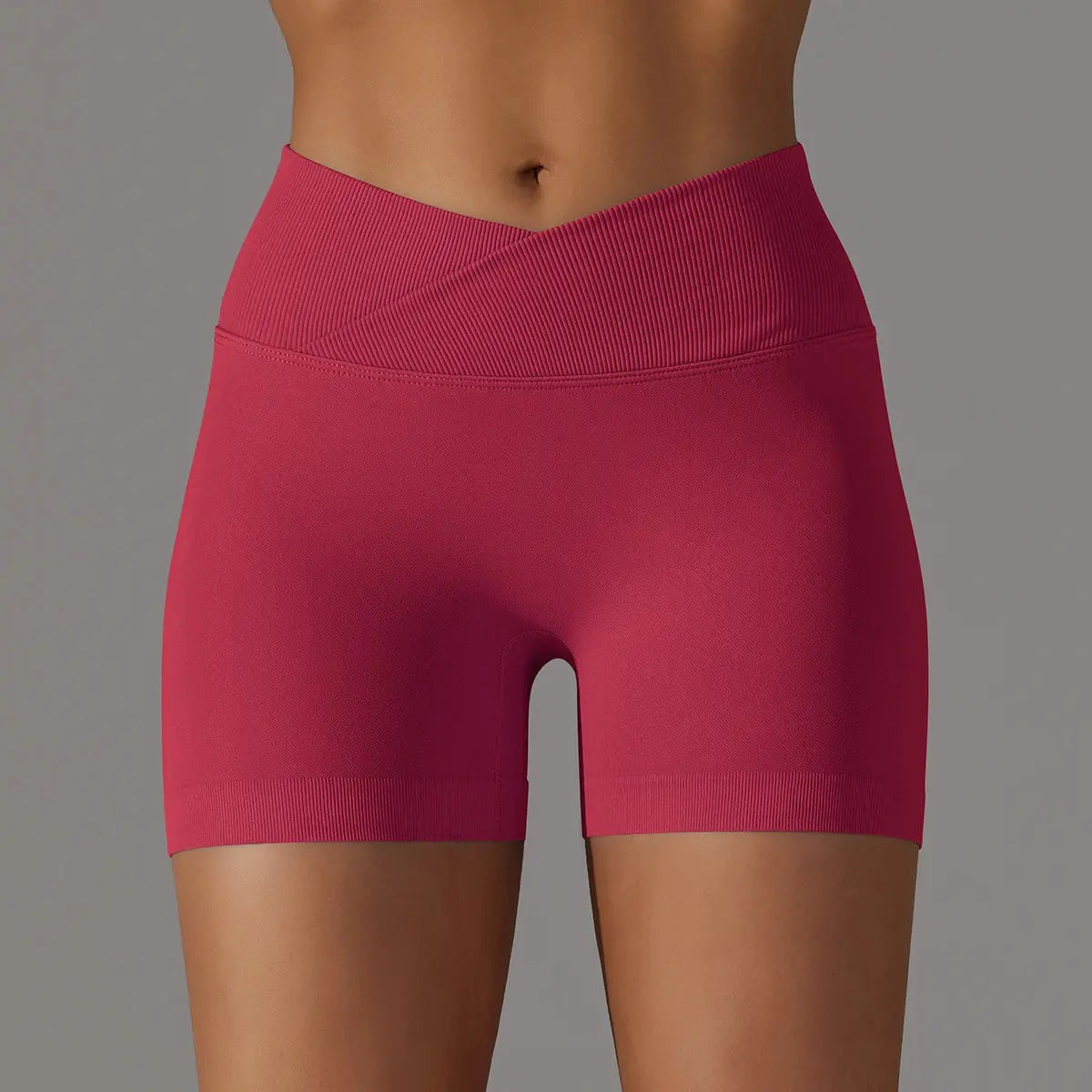 women's activewear Crossover Waist High-Waist Yoga & Fitness Shorts Push-Up Hip Vervelle