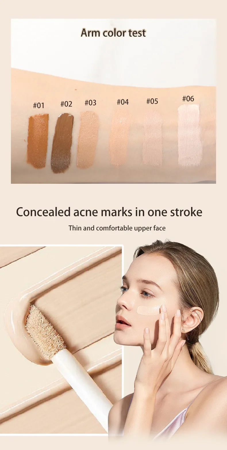 1Pc Concealer Liquid Foundation – Long-Lasting, Moisturizing & Smooth Finish Vervelle
