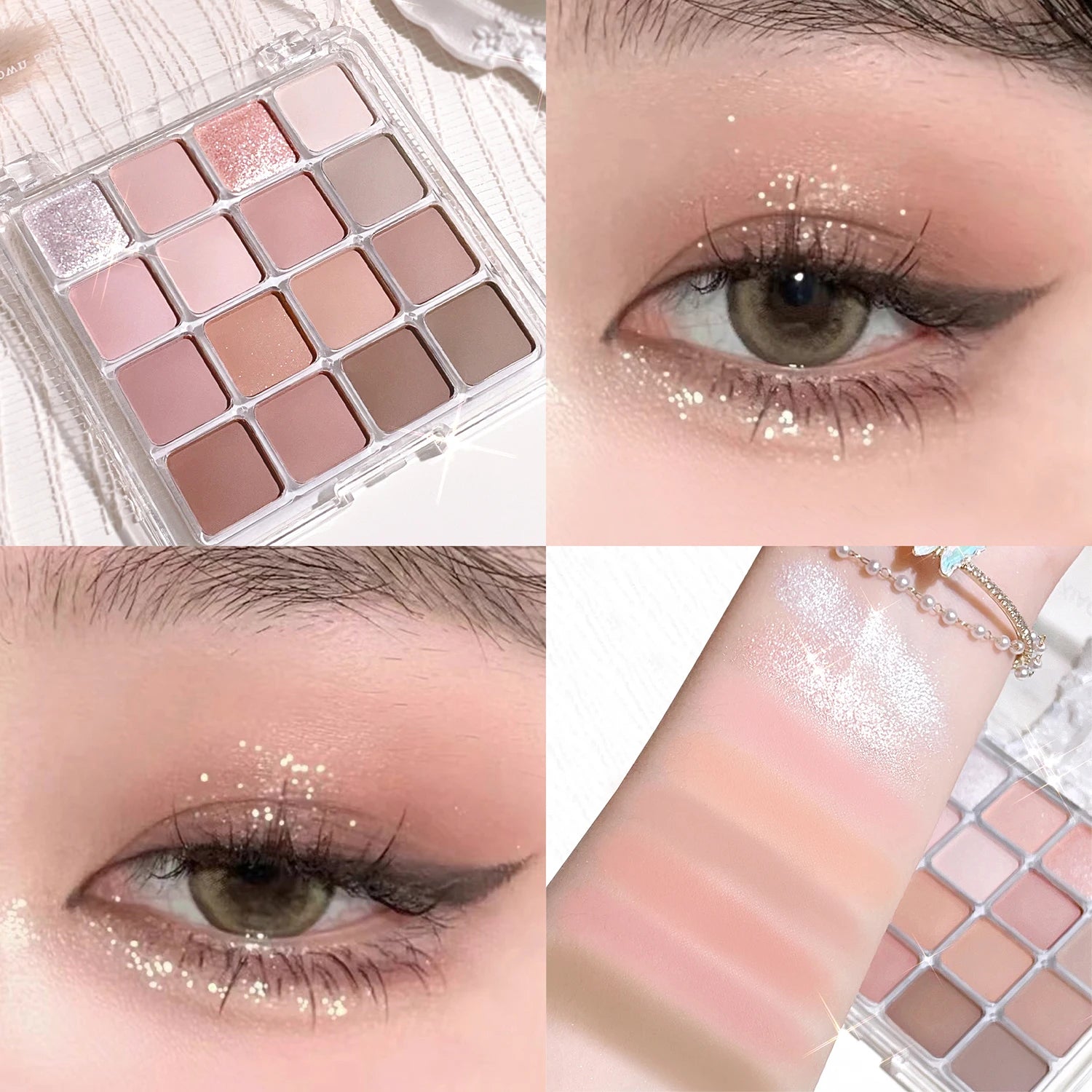 16-Color Sunset Magic Eyeshadow Palette Pearl & Matte