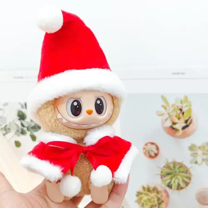 Labubu Doll Clothes Set – Mini Idol V1 & V2 Christmas Sweater, Hat & Scarf Vervelle