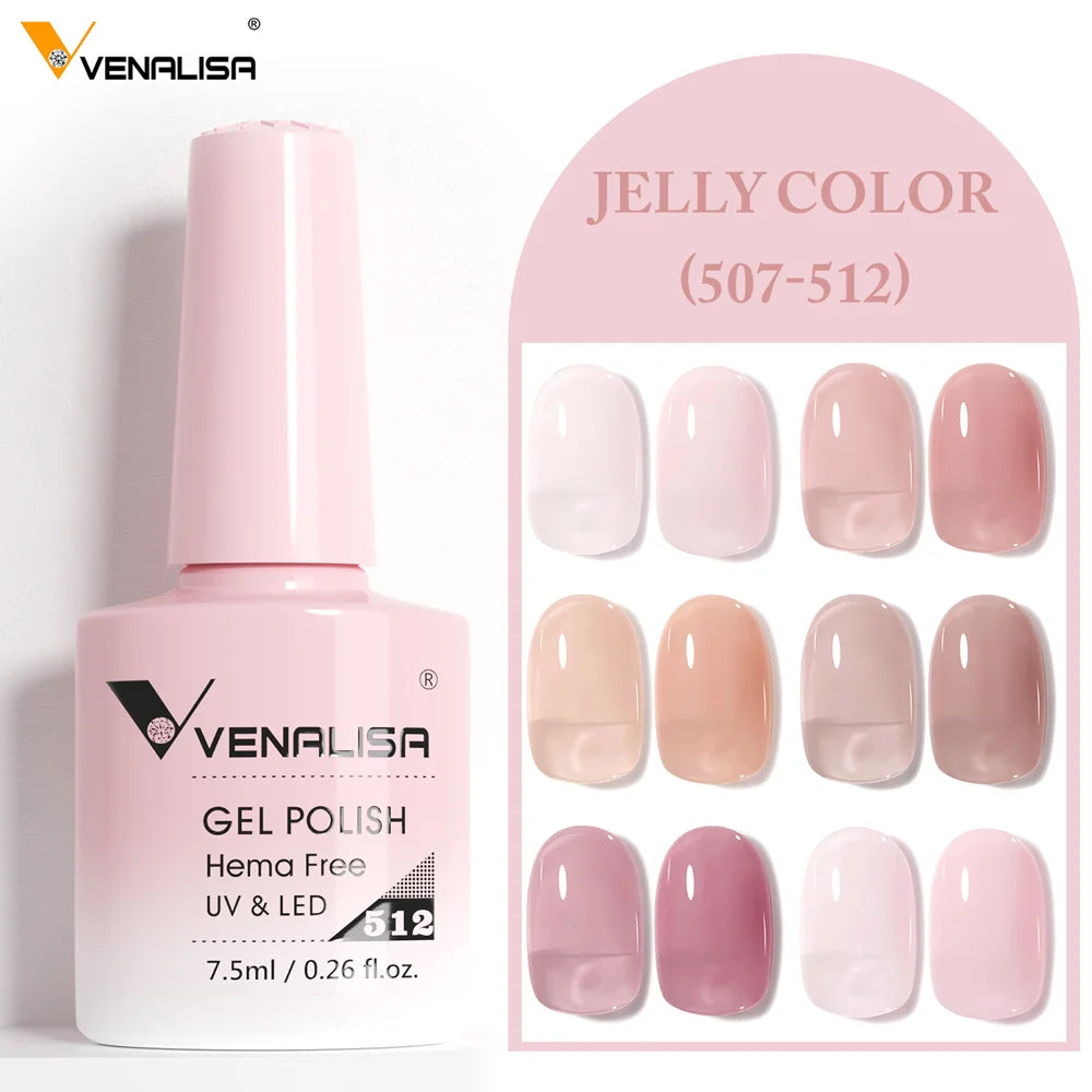 Venalisa Jelly Pink Nail Gel Polish Kit HEMA-Free